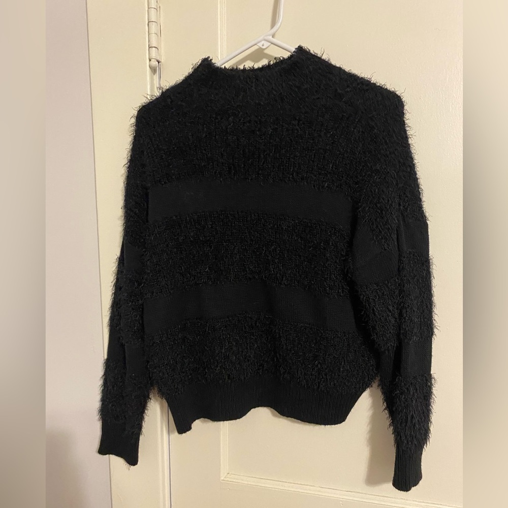 Black fuzzy sweater size M